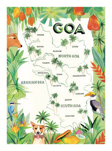 Goa map (Green border) (Size: A2)