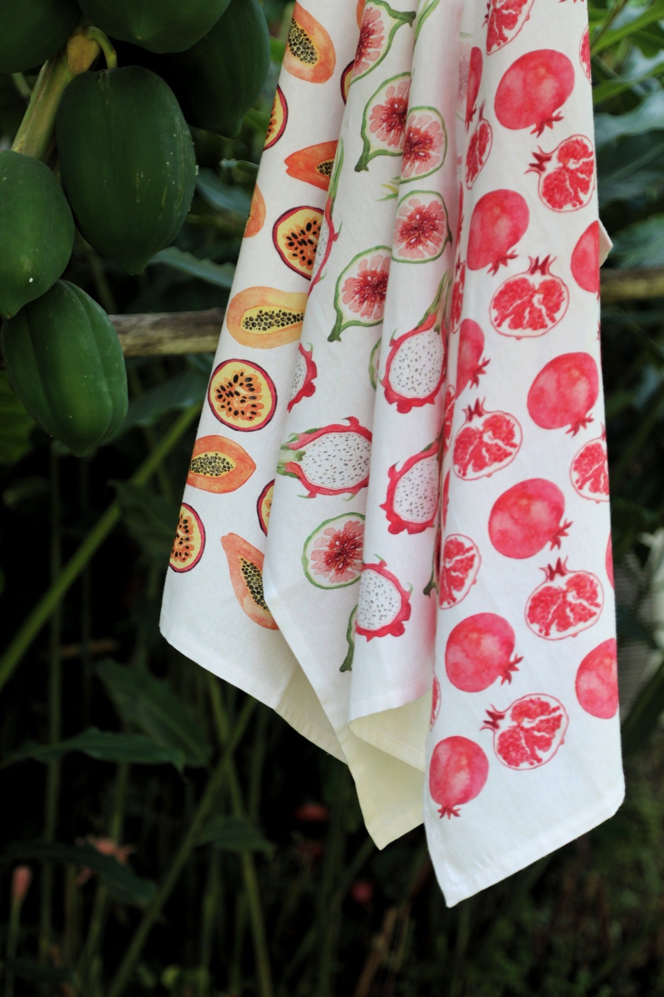 Tropical Fruit Tea Towel Set of 3