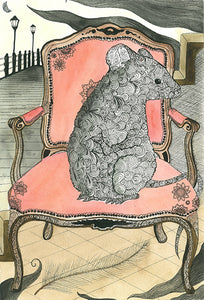 Mouse On Chair (Size: A4)