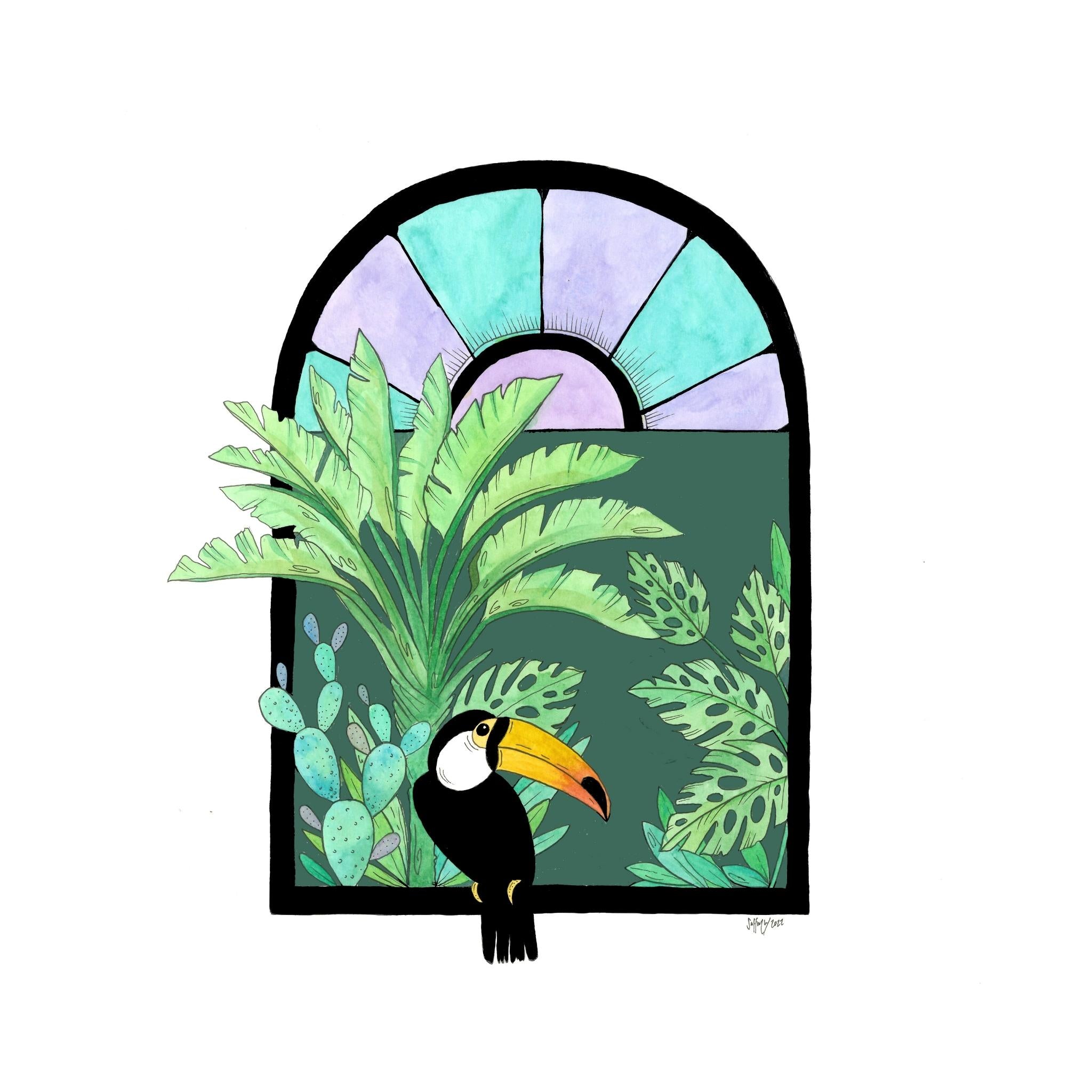 Toucan Window (Size: A3)