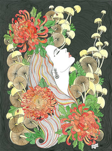 Chrysanthemum Girl (Size: A3)