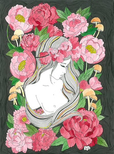 Peony Girl (Size: A3)