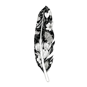 B&W Feather (Size: A4)