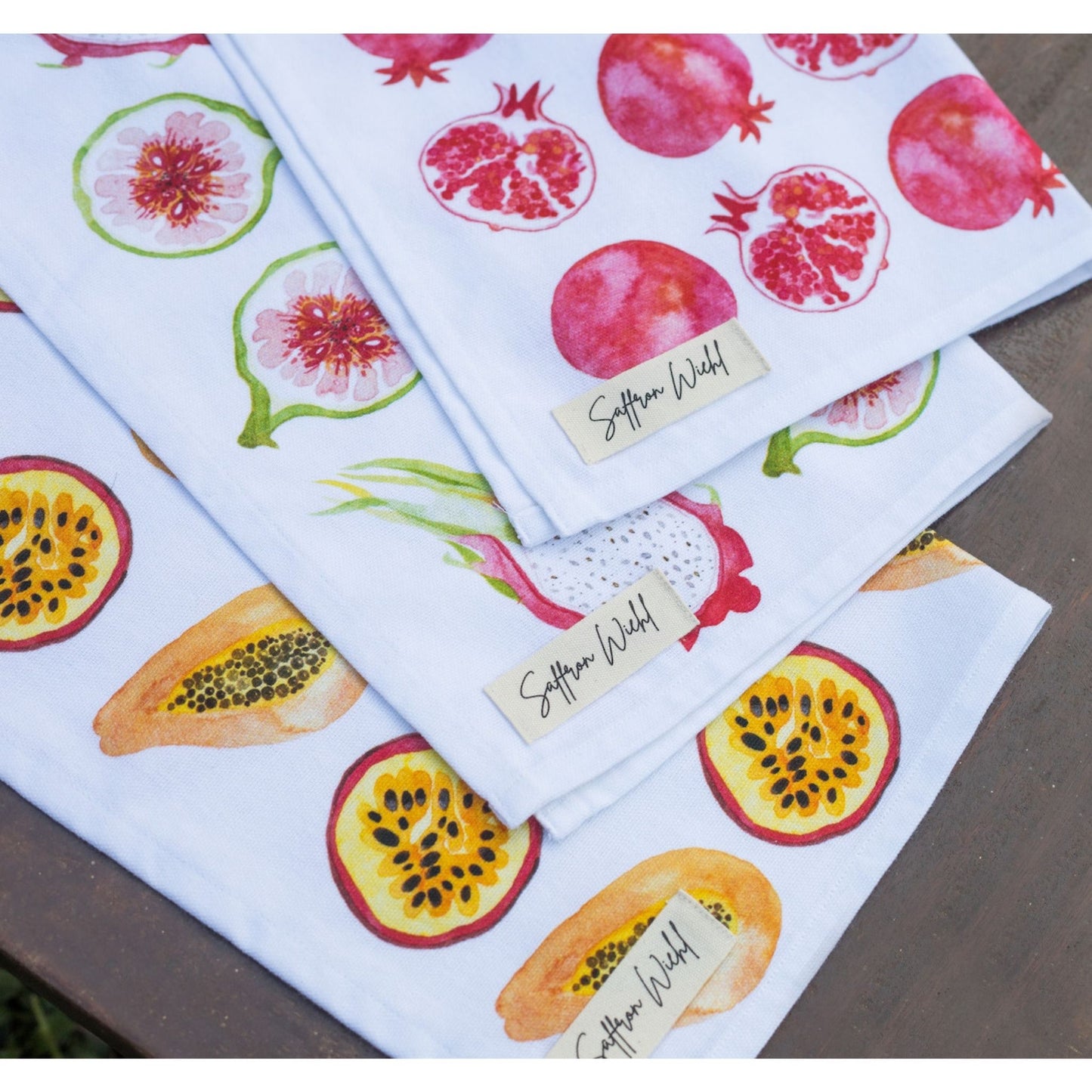 Tropical Fruit Tea Towel Set of 3