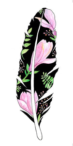 Floral Feather 1 (Size: A4)